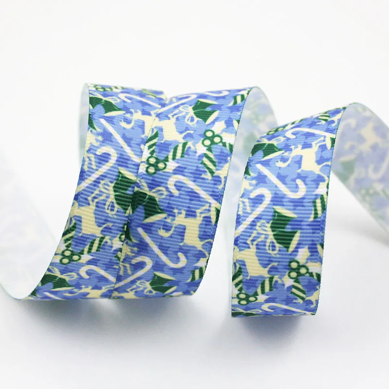 

New design christmas printed grosgrain ribbon Tape Clothing Bakery hairbow gift wrapping hairbow headwear DIY decoratio 16-75MM