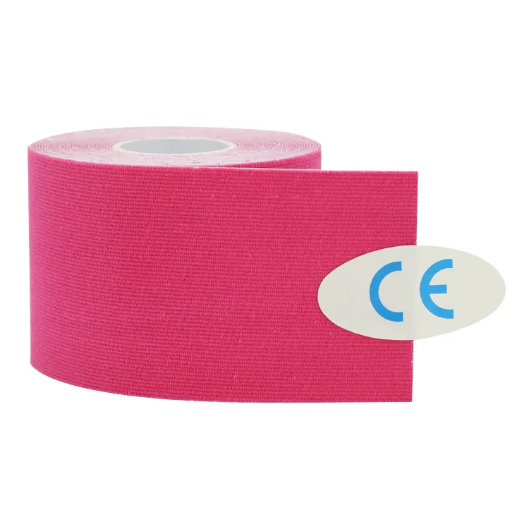 Sport Tape Pink 5 м эластичная спортивная повязка, лента для защиты колена, самоклеющаяся, хлопок, эластопласт, повязка, Кинезиология мышечная лента для ног, лодыжки - Цвет: Sport Tape Pink