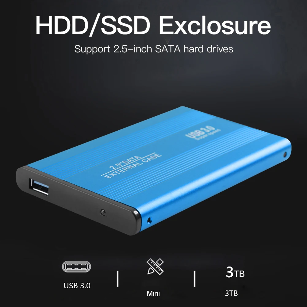 

Чехол для мобильного жесткого диска HDD SSD USB 3,0 5 Гбит/с внешний жесткий диск 2,5 дюйма SATA 3 ТБ корпус бытовые компьютерные аксессуары