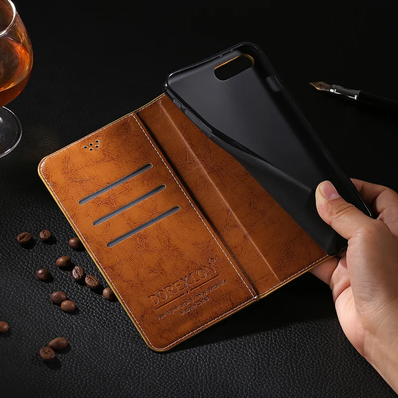 Чехол-книжка для Huawei Honor 5C кожа с отделениями карт | Мобильные телефоны и