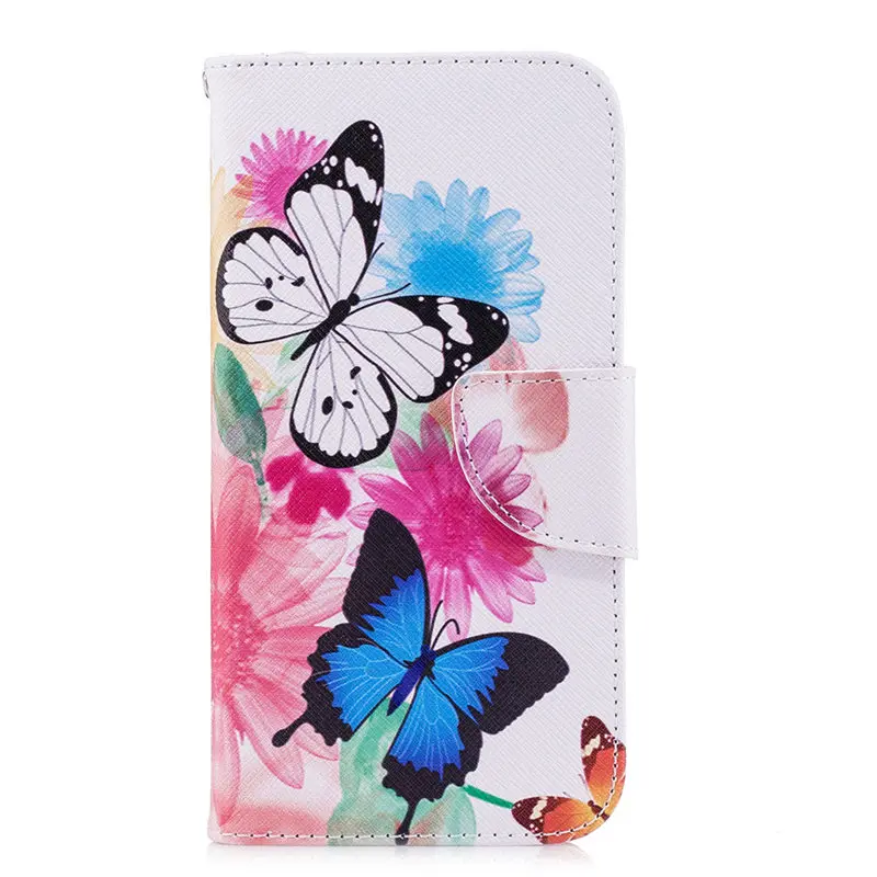 2 Butterflies Чехол для телефона с откидной крышкой в стиле ретро чехол для samsung Galaxy M20 M10 S9 S10E S10 плюс A3 A5 J3 J5 J7 чехол-портмоне с отделением для карт Кожаный Капа D07G - Цвет: 2 Butterflies