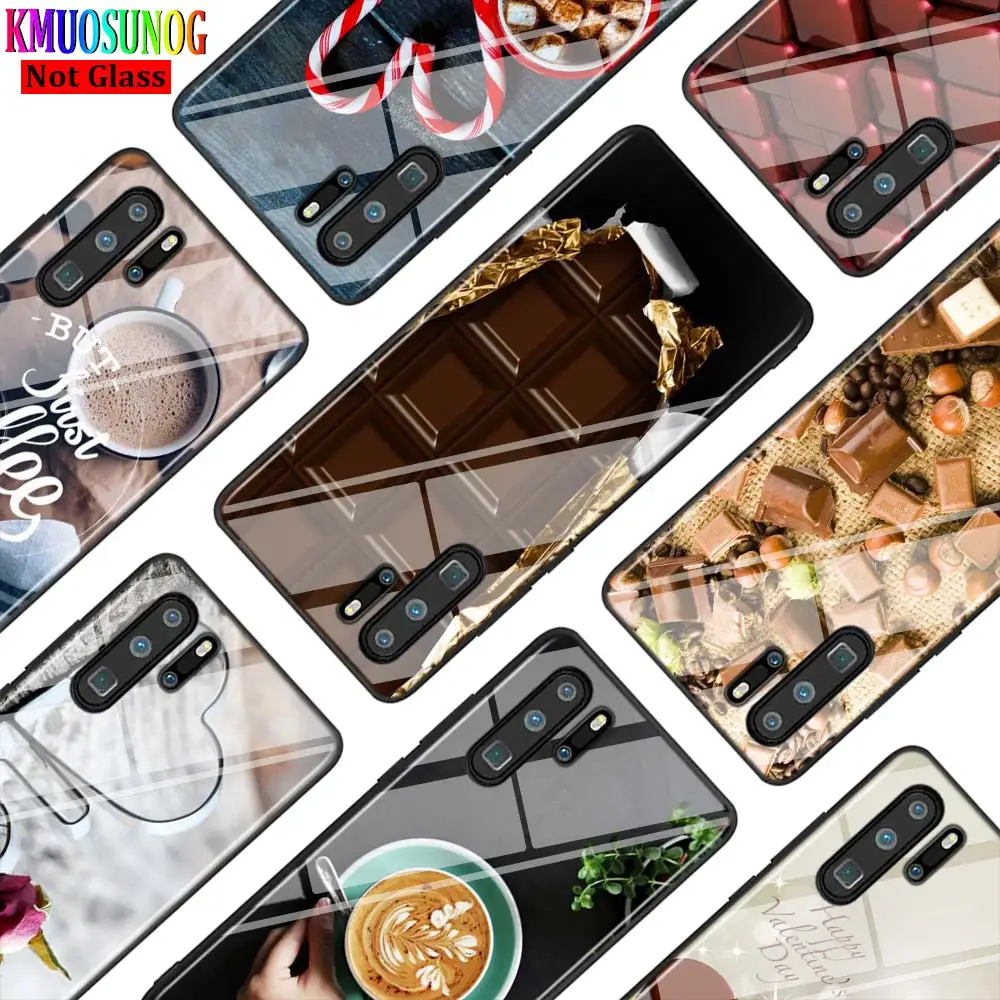 Модный супер яркий черный чехол для телефона с изображением шоколадного кофе Huawei