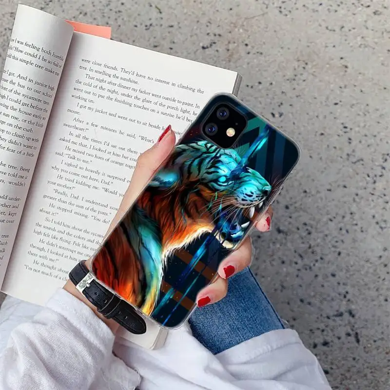

Fashion Tiger Leopard Phone Case For iphone 12 5 5s 5c se 6 6s 7 8 plus x xs xr 11 pro max mini