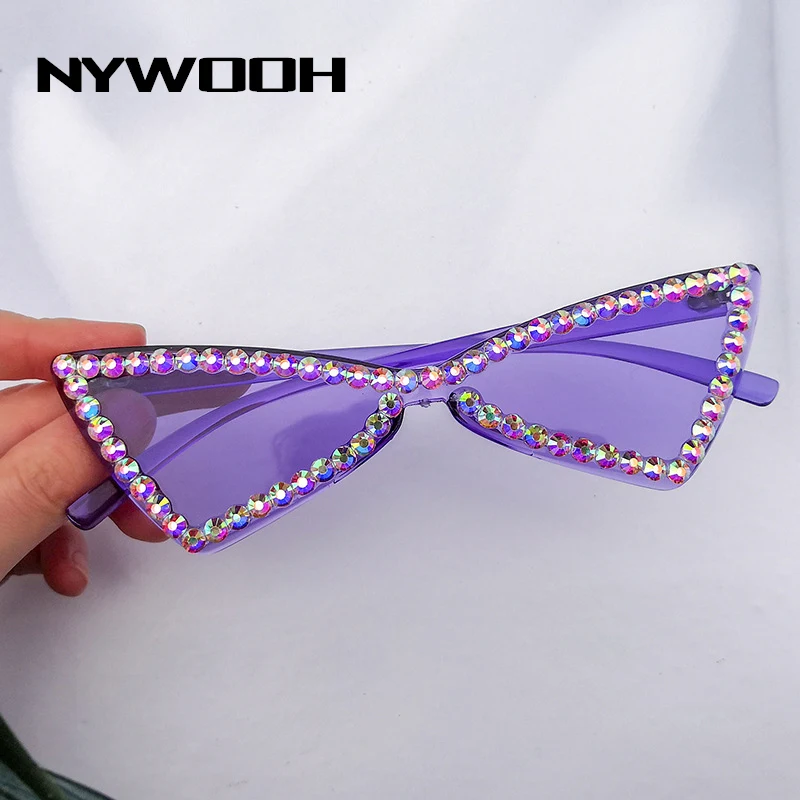 NYWOOH пикантные солнцезащитные очки кошачий глаз женские Винтажные