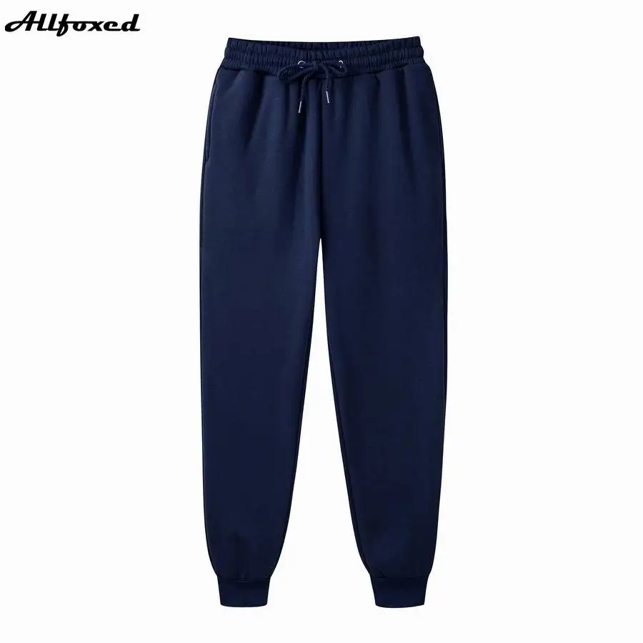 

Sports Pants Men's Thin Fleece Autumn And Winter Trousers Jogging Fashion Ladies Casual Pants Black And White Solid Color Pants