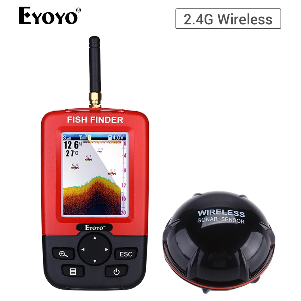 Eyoyo JX01 2 8 &quotПортативный глубинный рыболокатор 100 м беспроводной гидролокатор