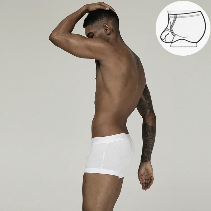 ORLVS Мужское нижнее белье пикантные трусы-боксеры хлопок Cueca Masculina дышащие мужские трусы Ropa Interior Hombre мужские трусы-боксеры U Pouch