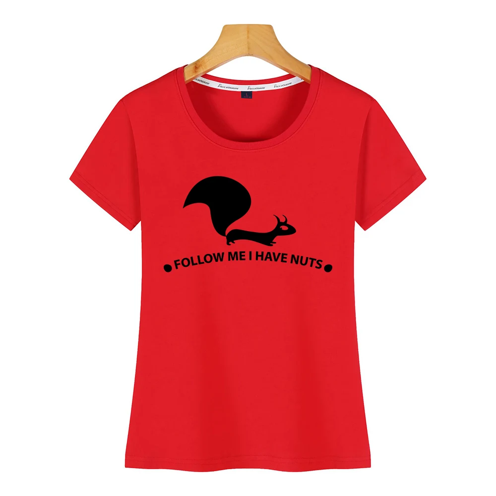 Женская футболка с надписью Белка орехами|Футболки| |