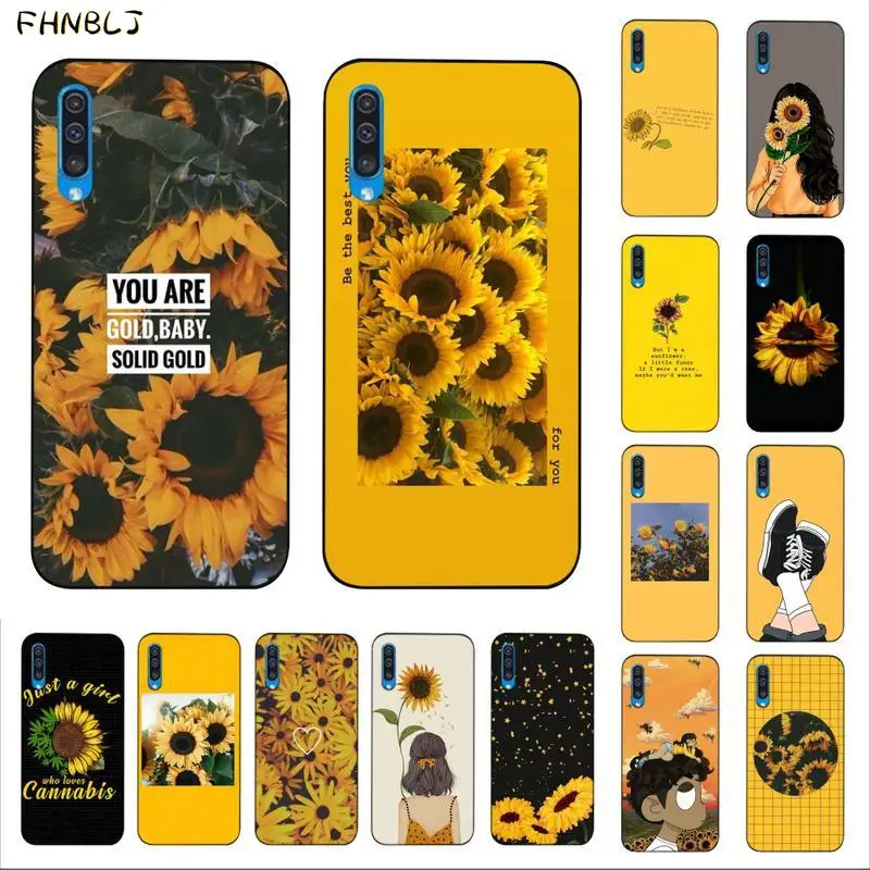 

FHNBLJ Great Art aesthetic Yellow Flower CartoonGirl Phone Case Capa for Samsung A10 20s 71 51 10 s 20 30 40 50 70 A30s
