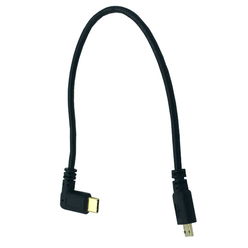 25 см высокоскоростной позолоченный USB 3 1 Тип C 90 градусов кабель переходник папа