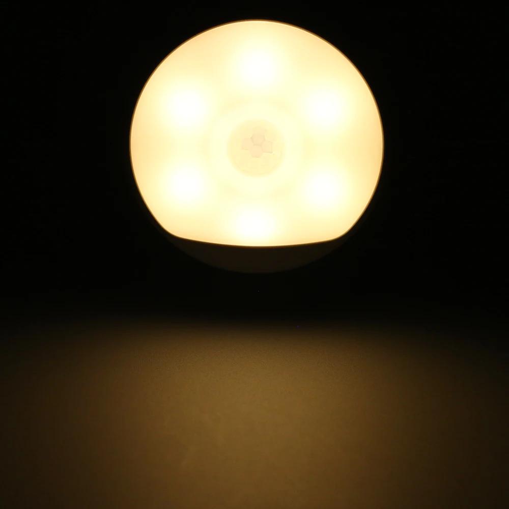 Yeelight 6LED PIR датчик движения ночная лампа с питанием от USB управляемый индукционный светильник для человеческого тела чувствительный лунный wc светильник для Xiaomi
