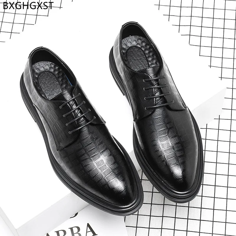 

Brown Business Shoes Men Luxury Designer Shoes Men High Quality Black Leather Shoes Men Classic Italian Chaussure Homme Marque
