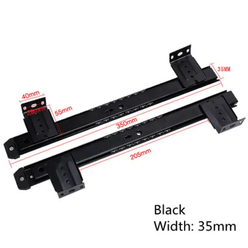 Computer Desk Drawer Orbit Keyboard Bracket Slide Rail Hoisting Crane Rail Bracket 2 Guide Rail - Цвет: Black Width 35cm
