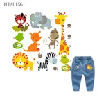 Пластырь термопереводной для детей, термопереводная виниловая наклейка с изображением животных, жирафа, зебры, Нетоксичная наклейка