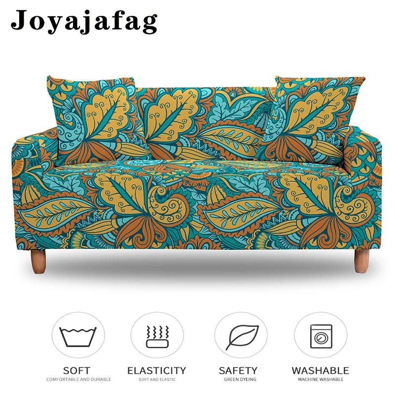 

Stretch Slipcovers Super Soft Multi-Color Vintage Pattern Sofa Covers Elastic Couch Case Cover Furniture Protector 1/2/3/4 Seat