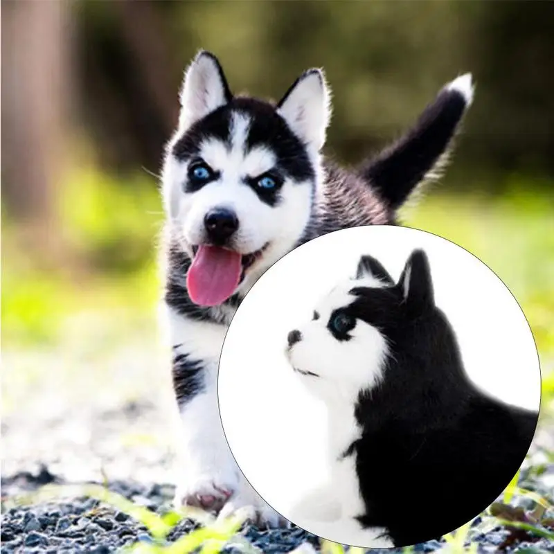 

Realistic Lying Position Husky Simulation Toy Plush Gift Boy Doll Stuffed Girl Gift Collection Props Decoration N5H4