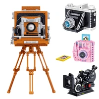 2021 digital camera building block moc creative polaroid retro camera model diy bricks toys for children gifts