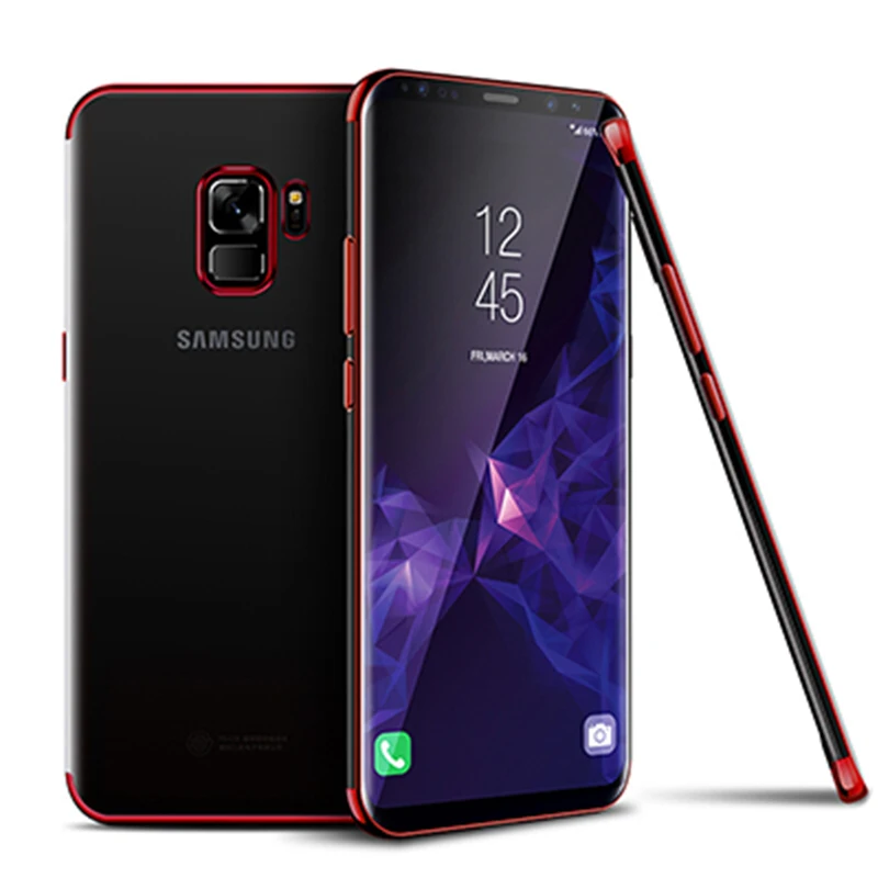 Red Чехол с покрытием 3 в 1 для samsung S9 чехол для samsung Galaxy S8 Plus S10 Lite мягкий чехол из ТПУ для samsung S6 S7 Edge S5 Note 5 8 9 - Цвет: Red