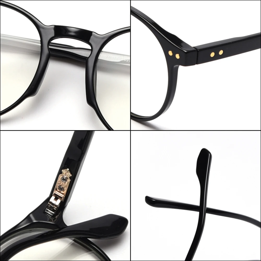 Kachawoo очки для близорукости женщин ретро круглые оправа мужчин TR90 прозрачные