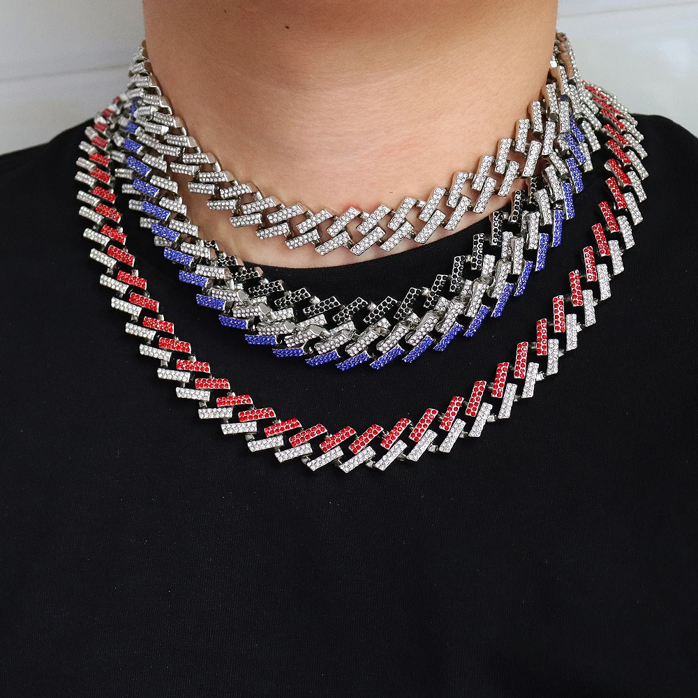 Цепь D &amp Z из кубинской цепи Майами мужская сверкающее ожерелье циркония в стиле
