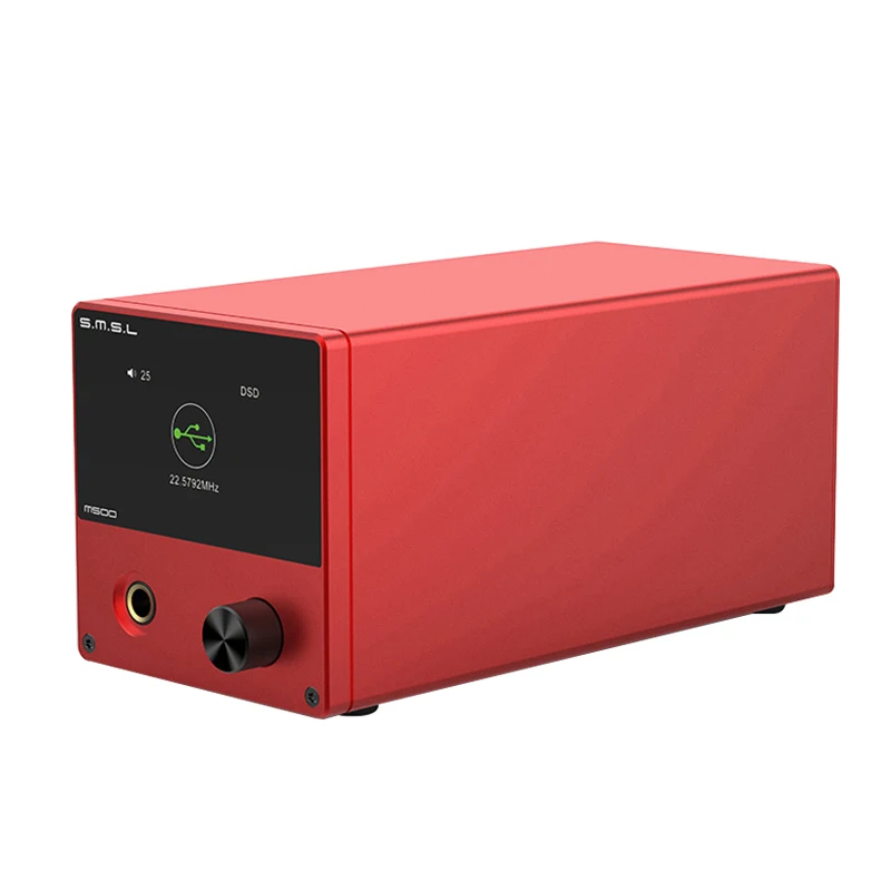SMSL M500 ES9038PRO USB DSD DOP DAC поддержка MQA усилитель для наушников с пультом дистанционного управления - Цвет: Red