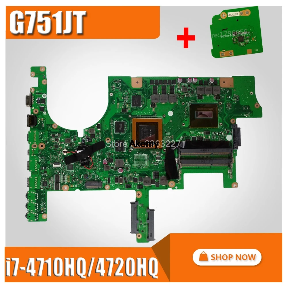 Отправка платы + G751JT материнская плата GTX970M 3 ГБ i7 4710HQ/4720HQ для For Asus G751JY G751J