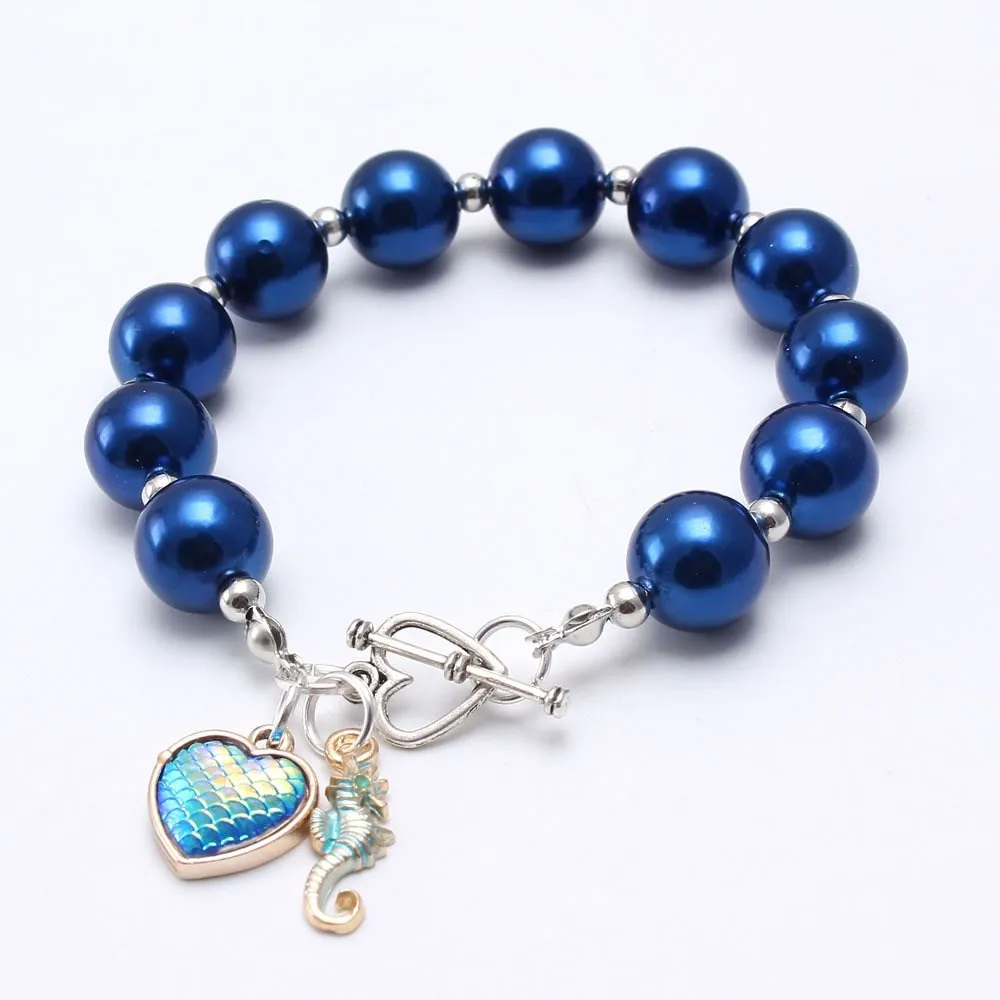 10 мм милый браслет с жемчужинами из АБС пластика для девочек подвесками в виде