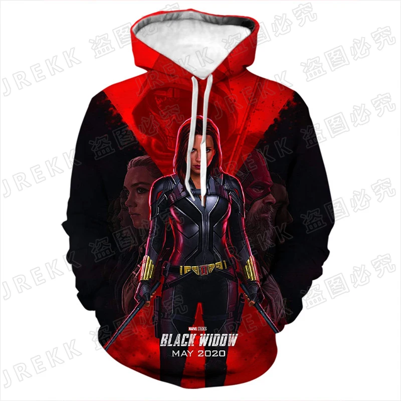 

2021 New Fashion Cool Men Women Children Sweatshirts Black Widow Hoodies 3D Print Pullover Boy Girl Kids Casual Unisex Clothing