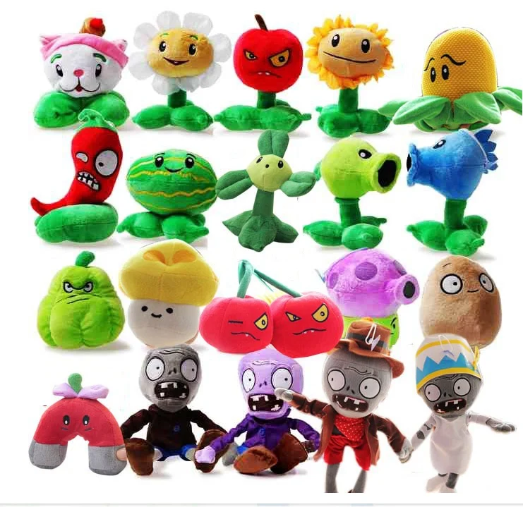 

20pcs/set Plants vs Zombies Stuffed Plush Toys Fashion Games PVZ Soft Toys Doll for kids Gifts Party Toy