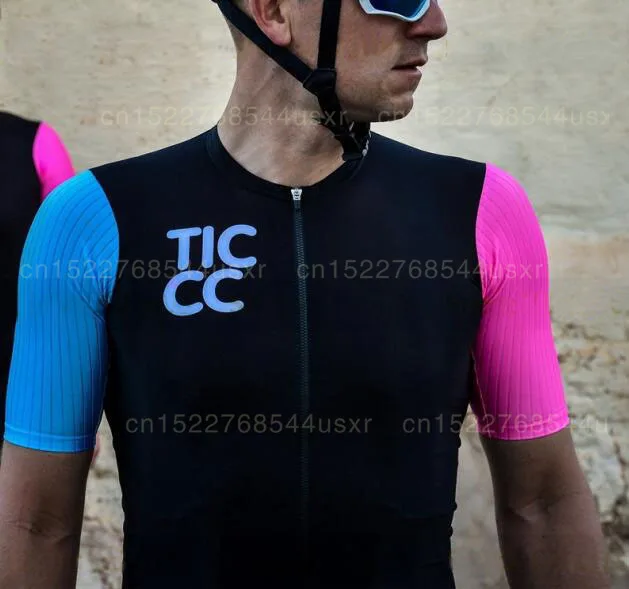 Мужская футболка для велоспорта Ticcc летняя дышащая одежда из полиэстера езды на