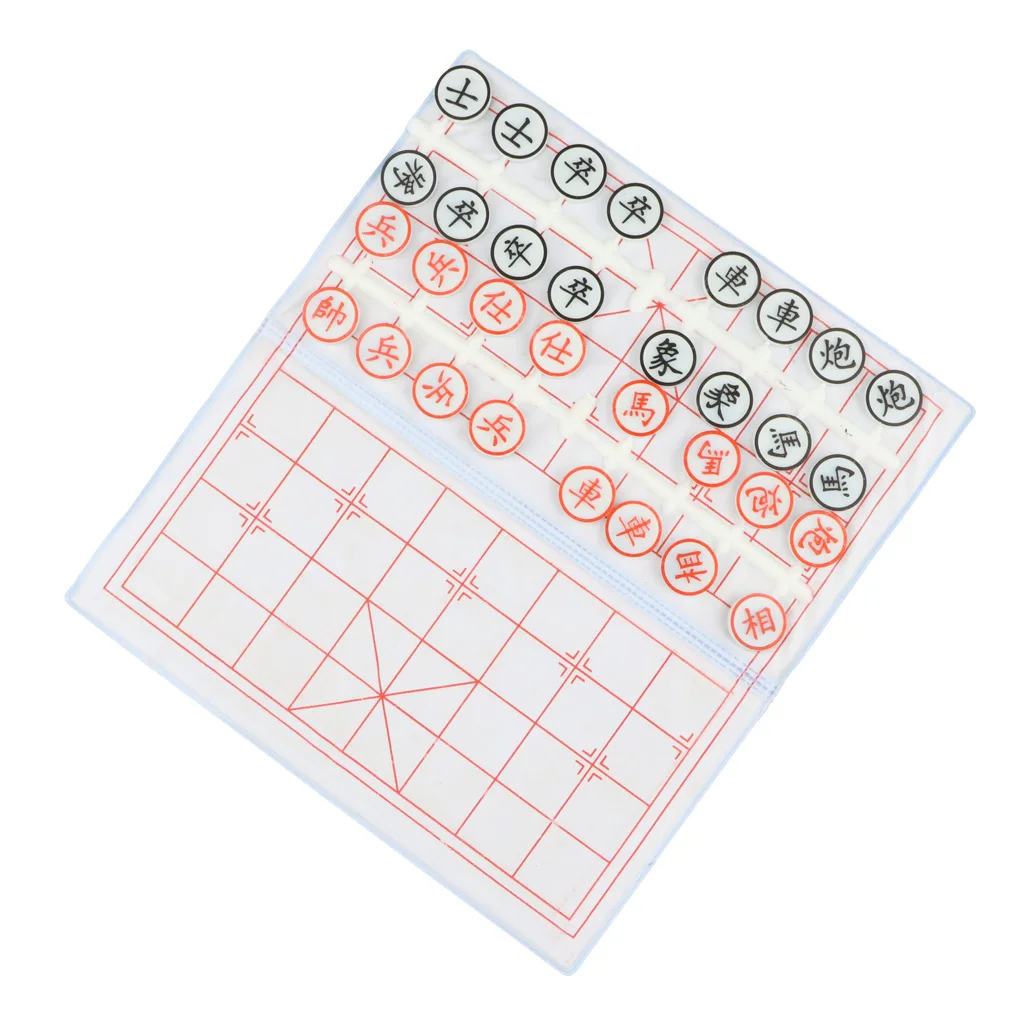 Пластиковая китайская шахматная игра Xiangqi для путешествий образовательные