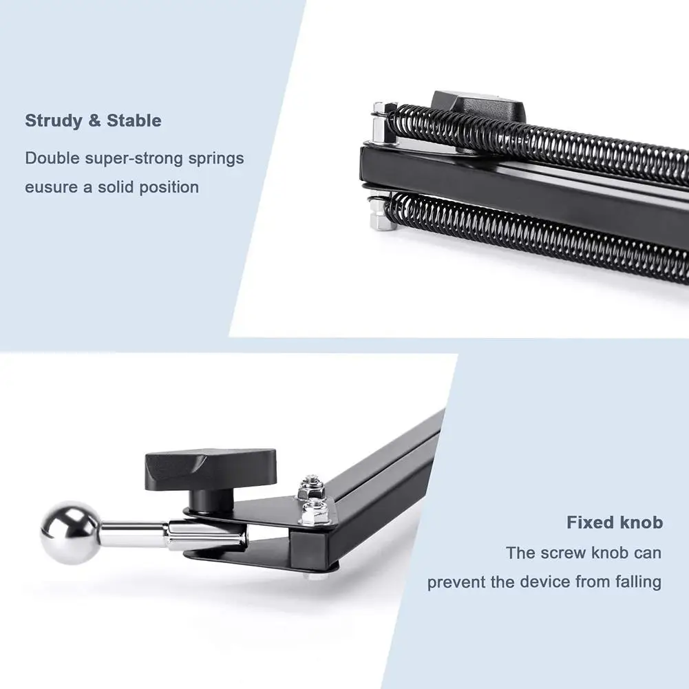 webcam stand strong flexible camera mount with phone holder 360 degree rotation folding metal bracket desktop bracket free global shipping