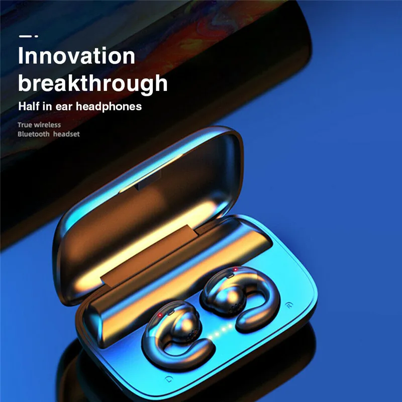 

Bluetooth Earphone Wireless Earbuds Fingerprint Touch Headsets Super Bass HiFi Headphones 2200mAh Charging Box With Microphone