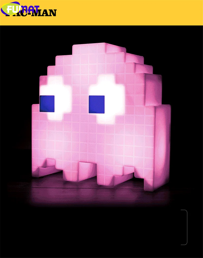 FUMAT мультфильм USB Pac-man игровой тематический цветной ночной Светильник СВЕТОДИОДНЫЙ призрак светильник s спальня детская комната праздник украшение дома ночной Светильник s