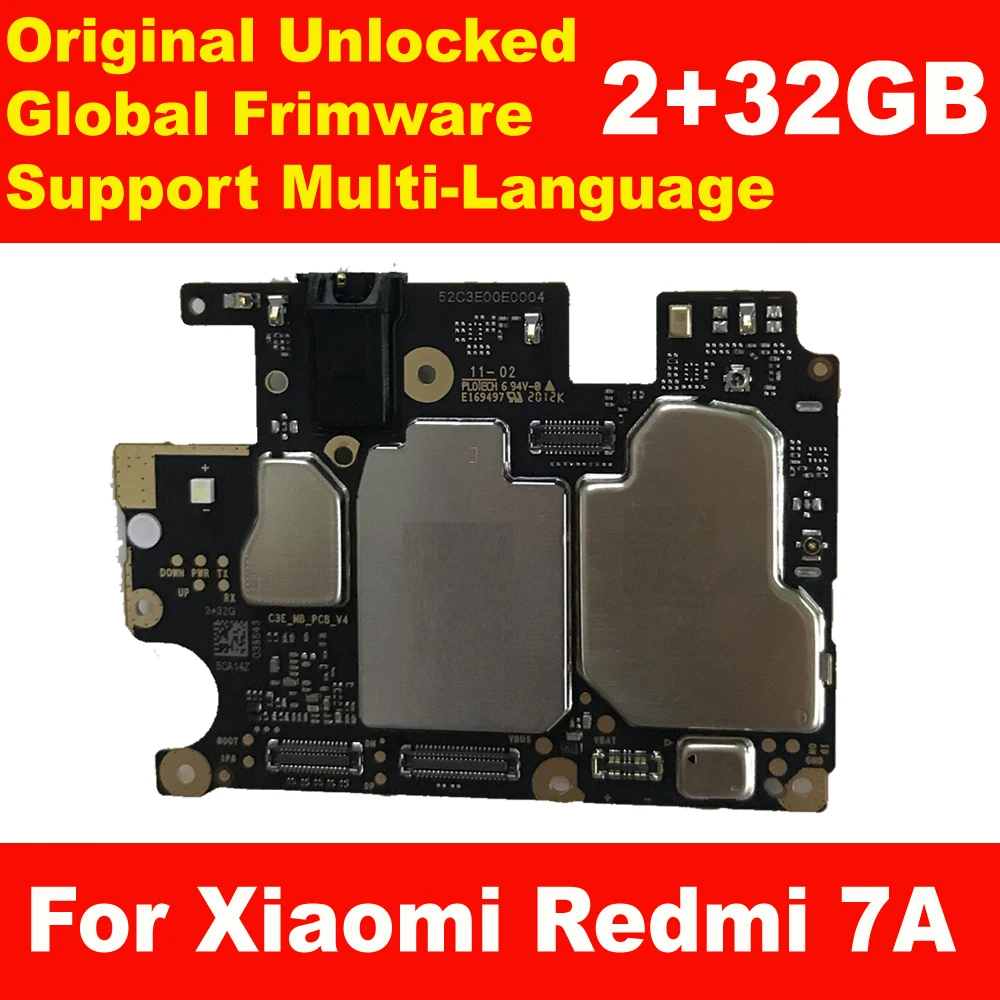 100% оригинальная тестированная Рабочая материнская плата для Xiaomi Redmi 7A 7 A 2 Гб ОЗУ 32