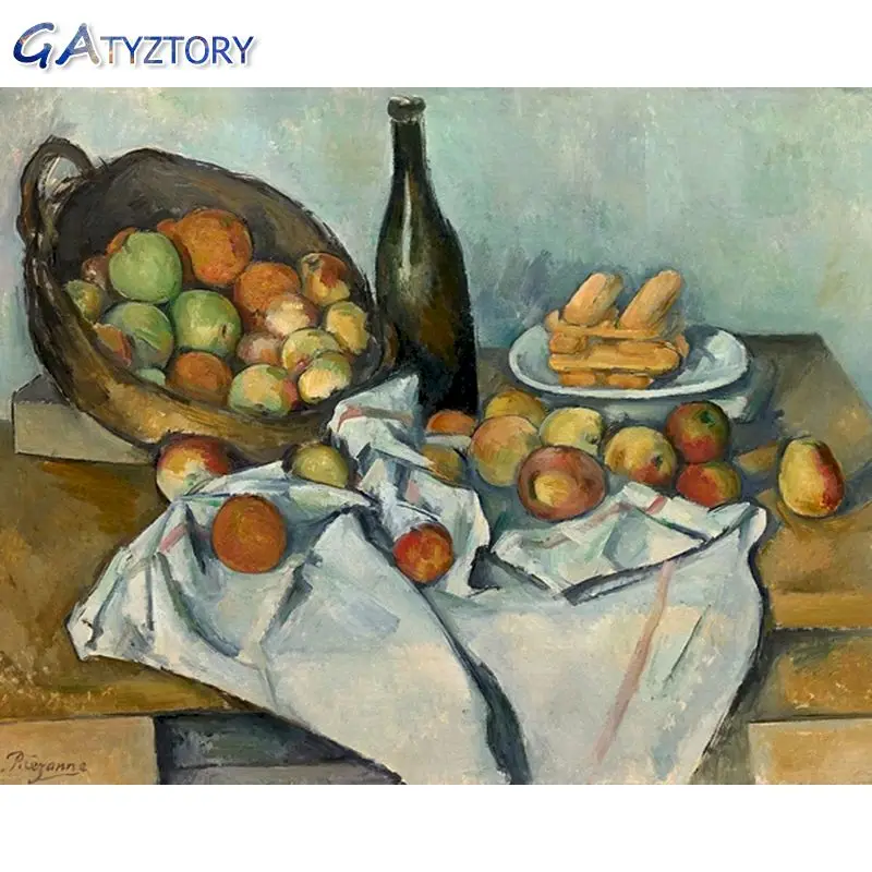 

GATYZTORY DIY Painting by numbers Apple basket paint by numbers for children photo frames for picture wall art canvas acrylic pa