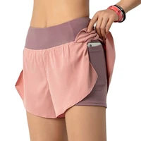 biker shorts elastic waist sexy summer quick drying breathable yoga pink shorts