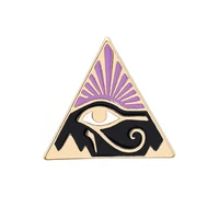 triangle enamel pin lonely girl eye insect brooches bag clothes lapel pin badge punk jewelry gift for kid friends