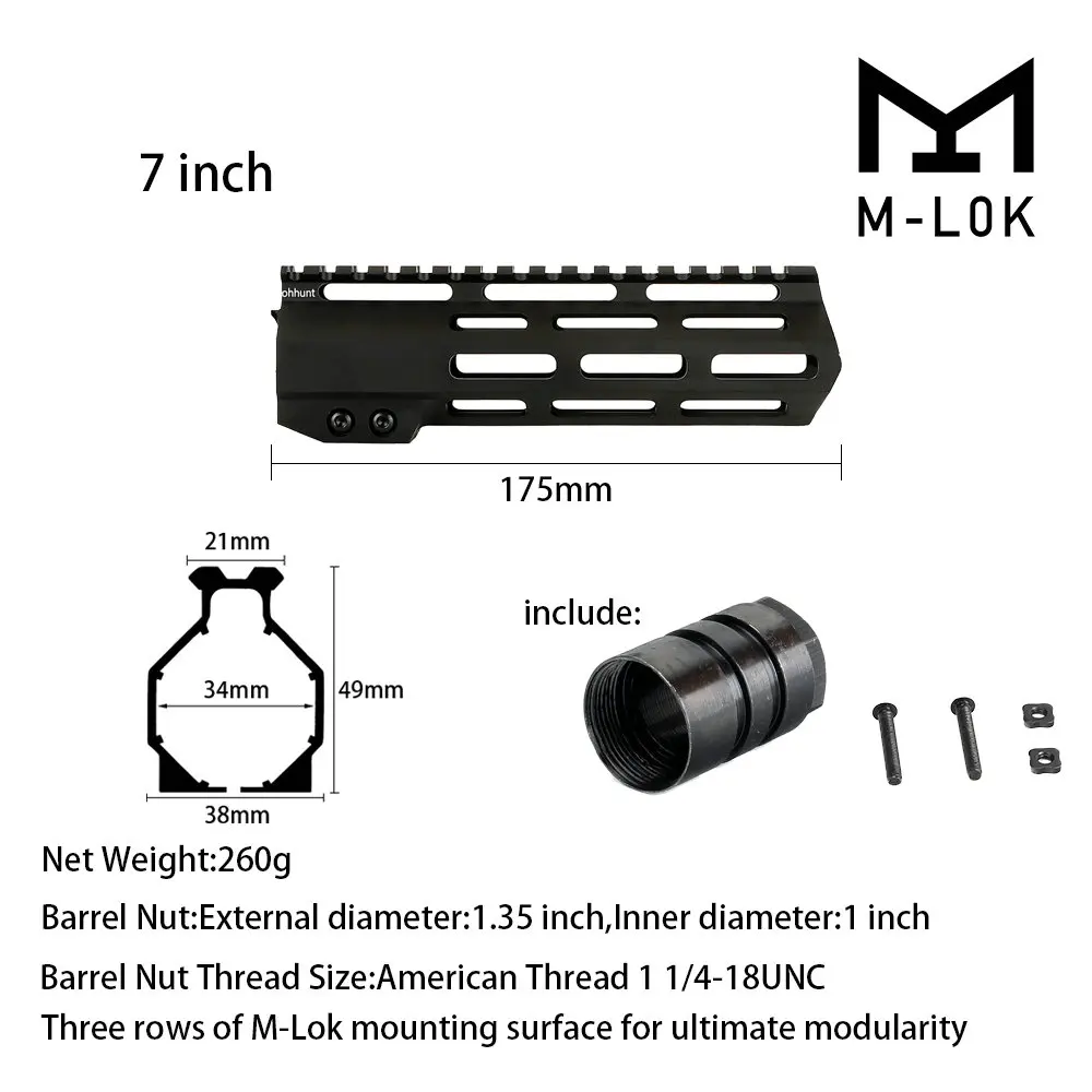 " 9" 1" 12" 13," 15" 1" AR15 свободный поплавок M-LOK ствольная накладка Пикатинни рельс тонкий стиль стальной прицел крепление Riflescop баррель гайка