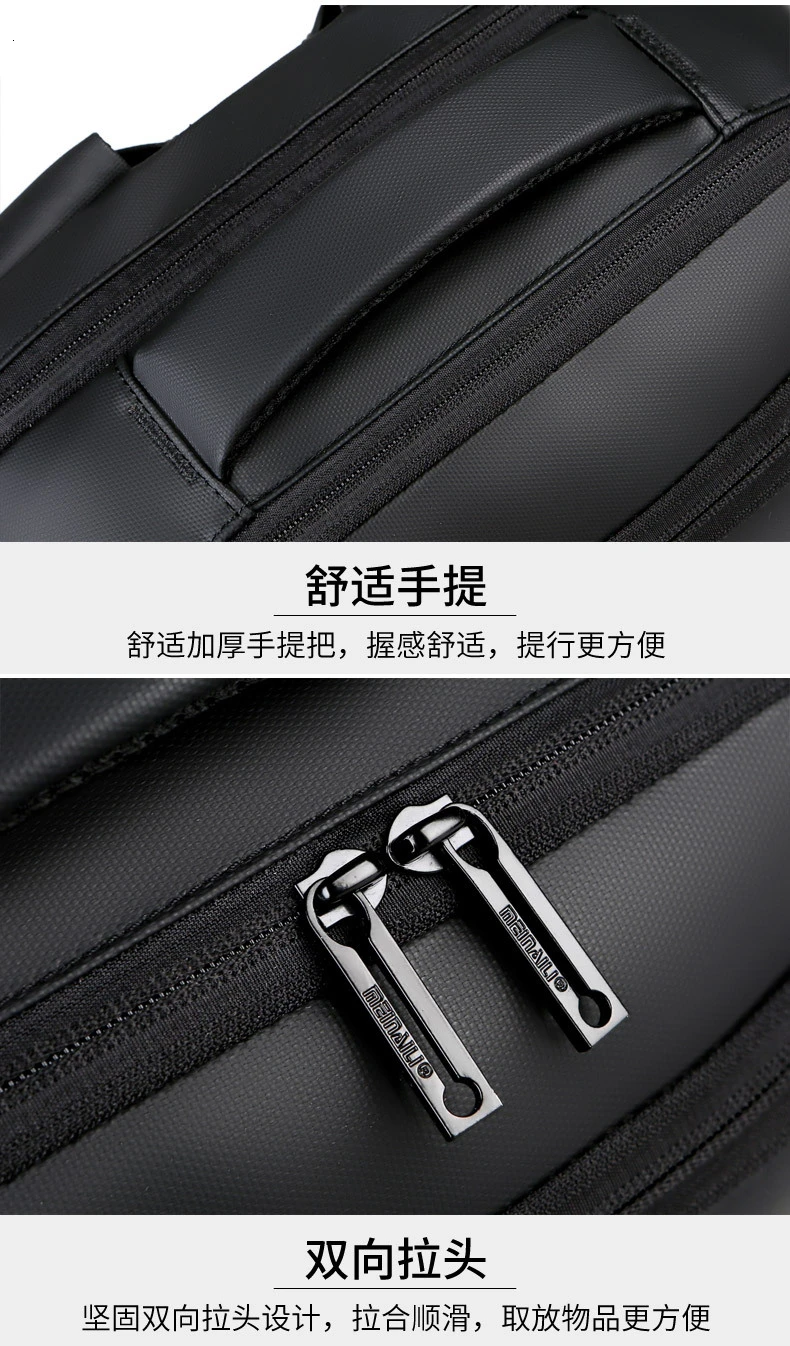 Брендовый рюкзак для ноутбука, мужские рюкзаки, бизнес ноутбук, Mochila, водонепроницаемый рюкзак, зарядка через usb, сумки для путешествий, ZL159