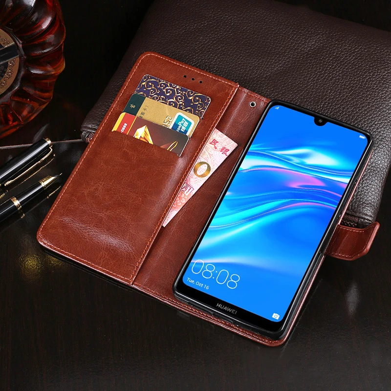 Чехол-книжка для Huawei Y7 Prime 2019 деловой кожаный чехол телефона аксессуары |