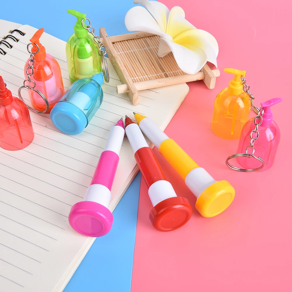 

Creative Ballpoint Pens Stationery Cartoon Cute Hand Washing Liquid Modeling Telescopic Pen School Office Supply