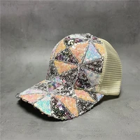 rhinestones luxury sequins breathable trend baseball cap for womencotton hat girls snapback hip hop hat