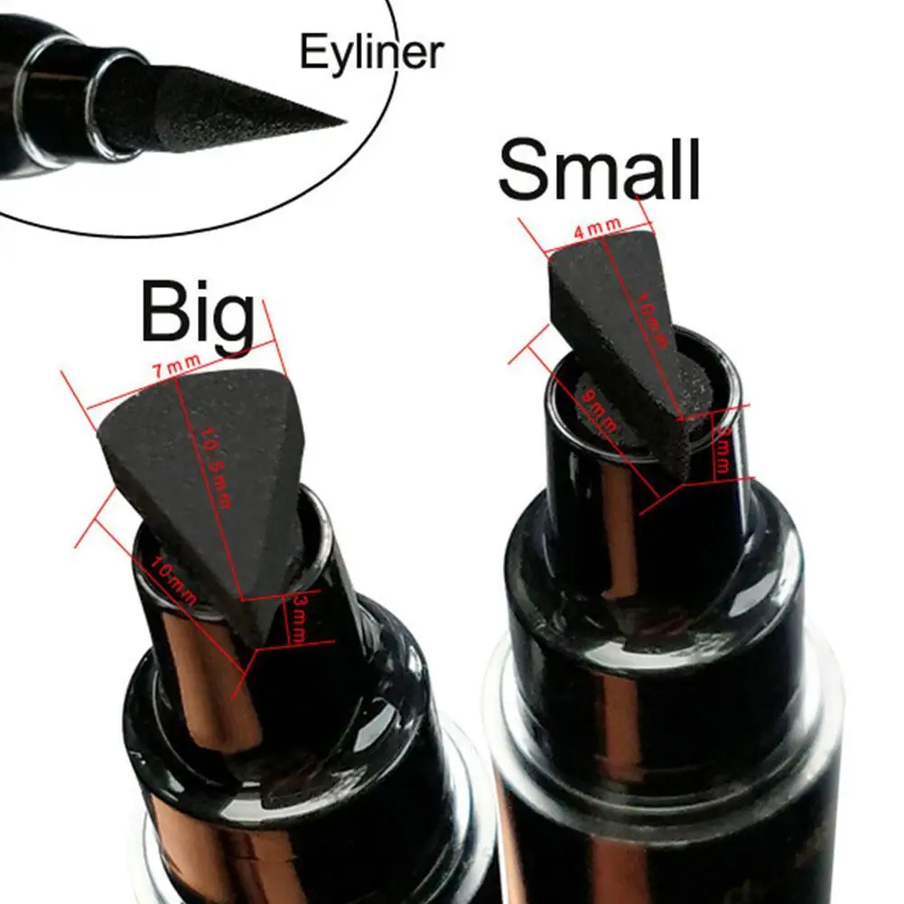 

12 Color Seal Stamp Liquid Eyeliner Pen Double-ended Waterproof Fast Dry Black Brown Blue Green Red Purple Pink Eye-liner