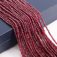 natural stone beads section garnet round punch loose beads for jewelry making diy necklace bracelet earrings accessory