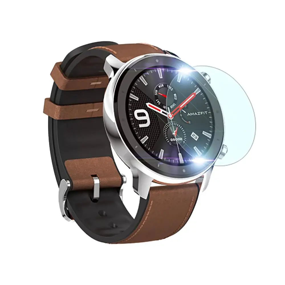 Защитное стекло закаленное 9H 2.5D для смарт-часов xiaomi Huami Amazfit GTR 47 мм 42 | Мобильные