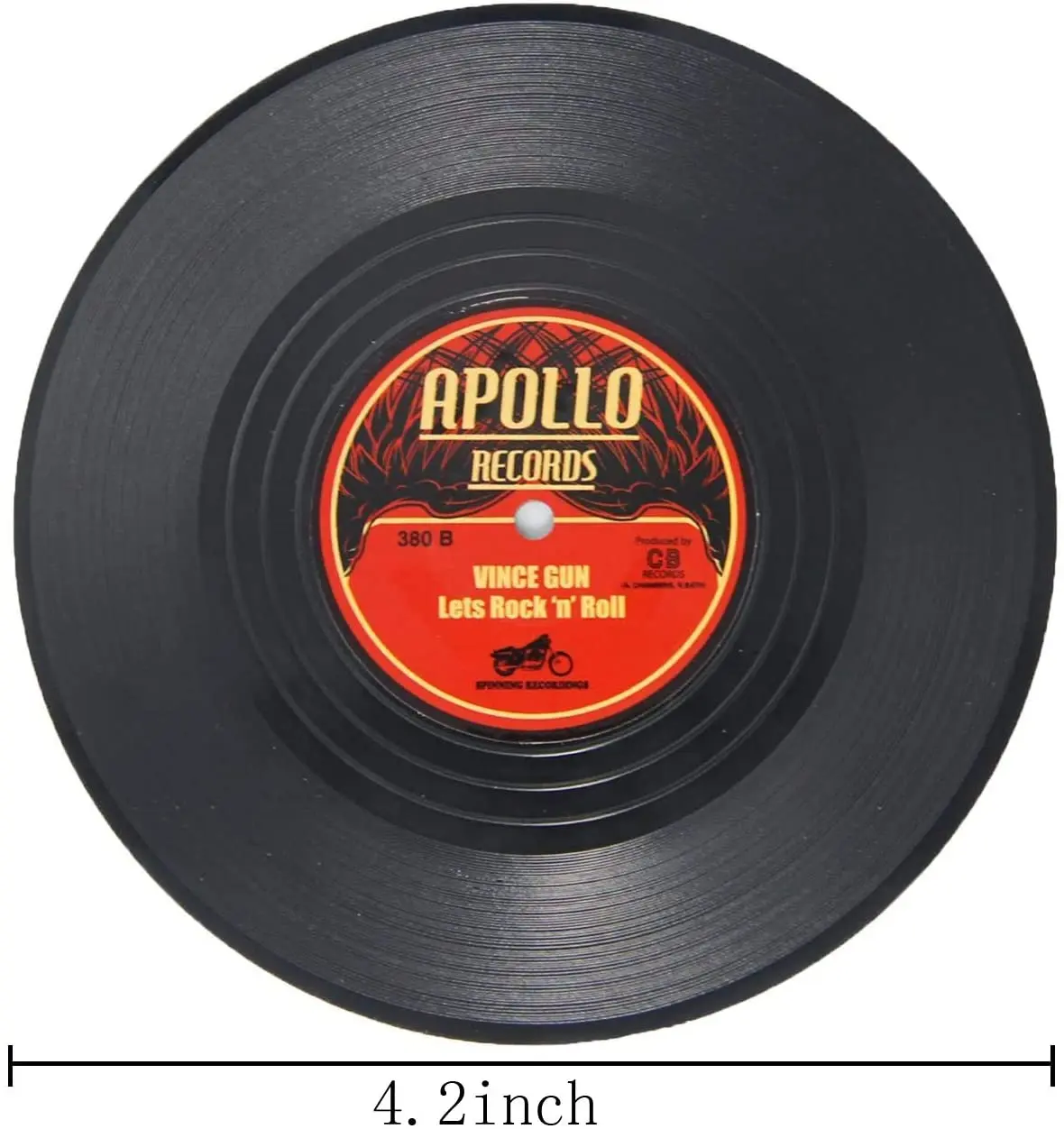 6 шт. разноцветные подставки в стиле ретро виниловые для записей напитков