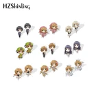 Новинка 2021, брелок, картонная оболочка, Сакура, керо, серьги-гвоздики, железная эпоксидная смола, аксессуары для друзей