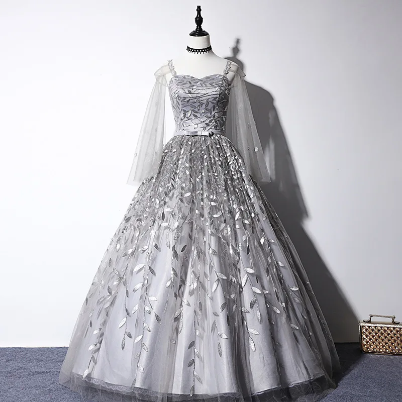 Классическое бальное платье Quinceanera с вышивкой винтажное на бретелях спагетти