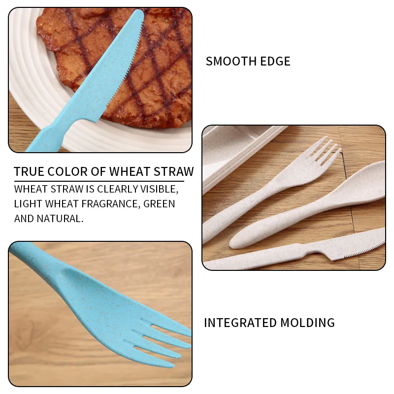 3 шт./компл. дорожные столовые приборы портативный набор столовых приборов